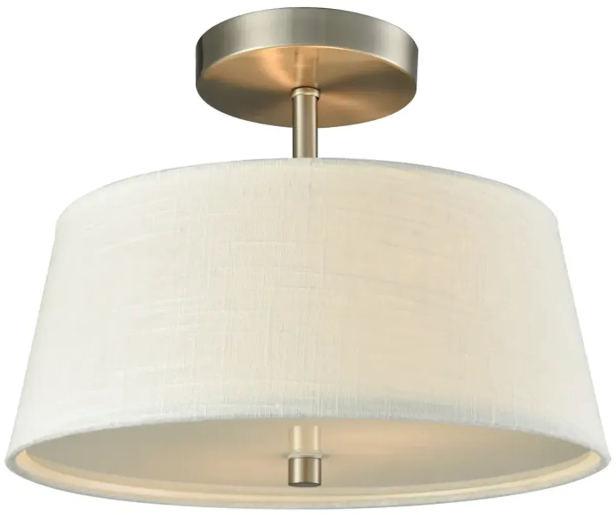 Morgan 15" Wide 2-Light Semi Flush Mount - Brushed Nickel