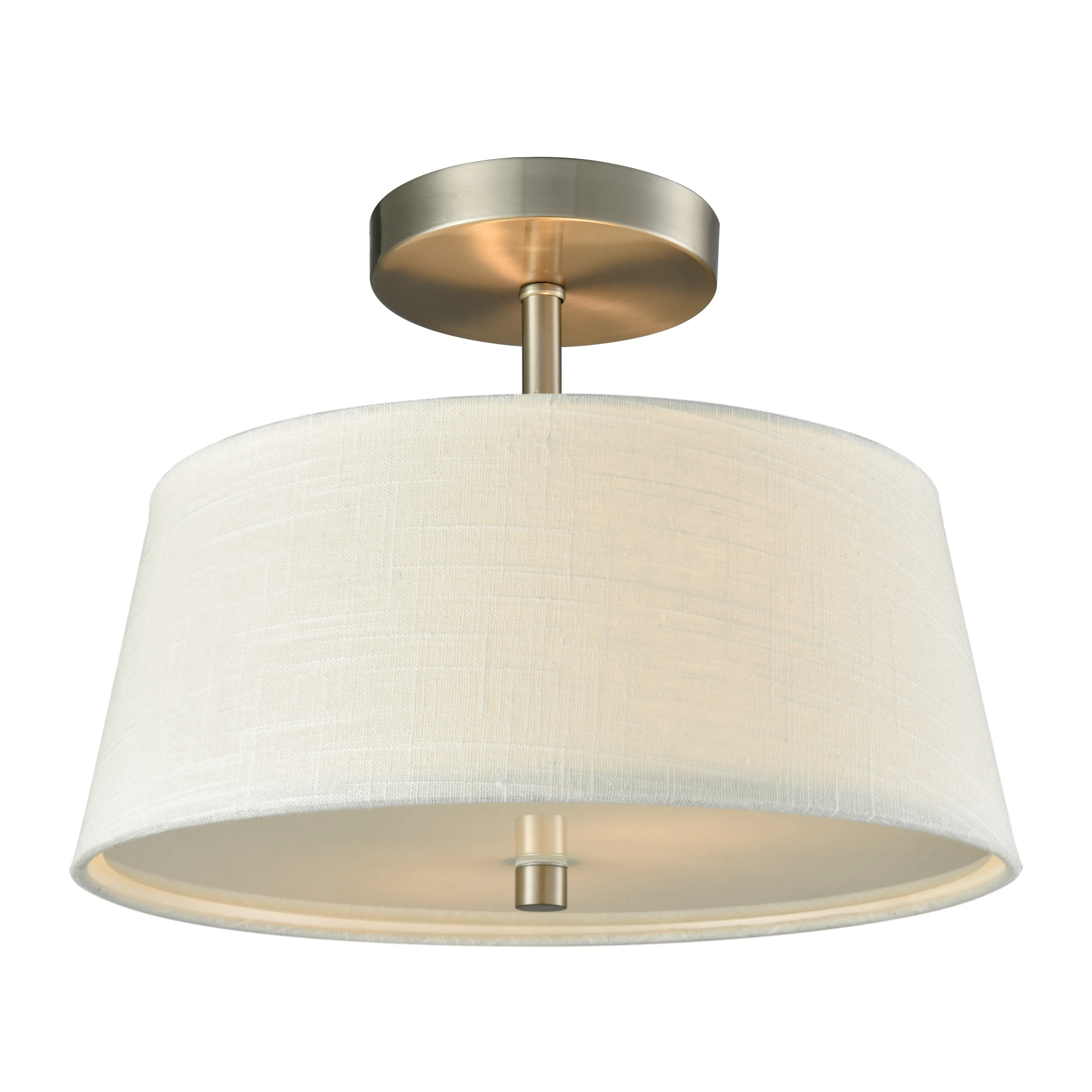 Morgan 15" Wide 2-Light Semi Flush Mount - Brushed Nickel