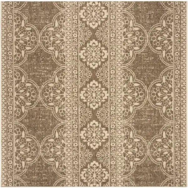 LINDEN 174 Collection LND174A-6SQ Cream / Beige 6'-7" X 6'-7" Square