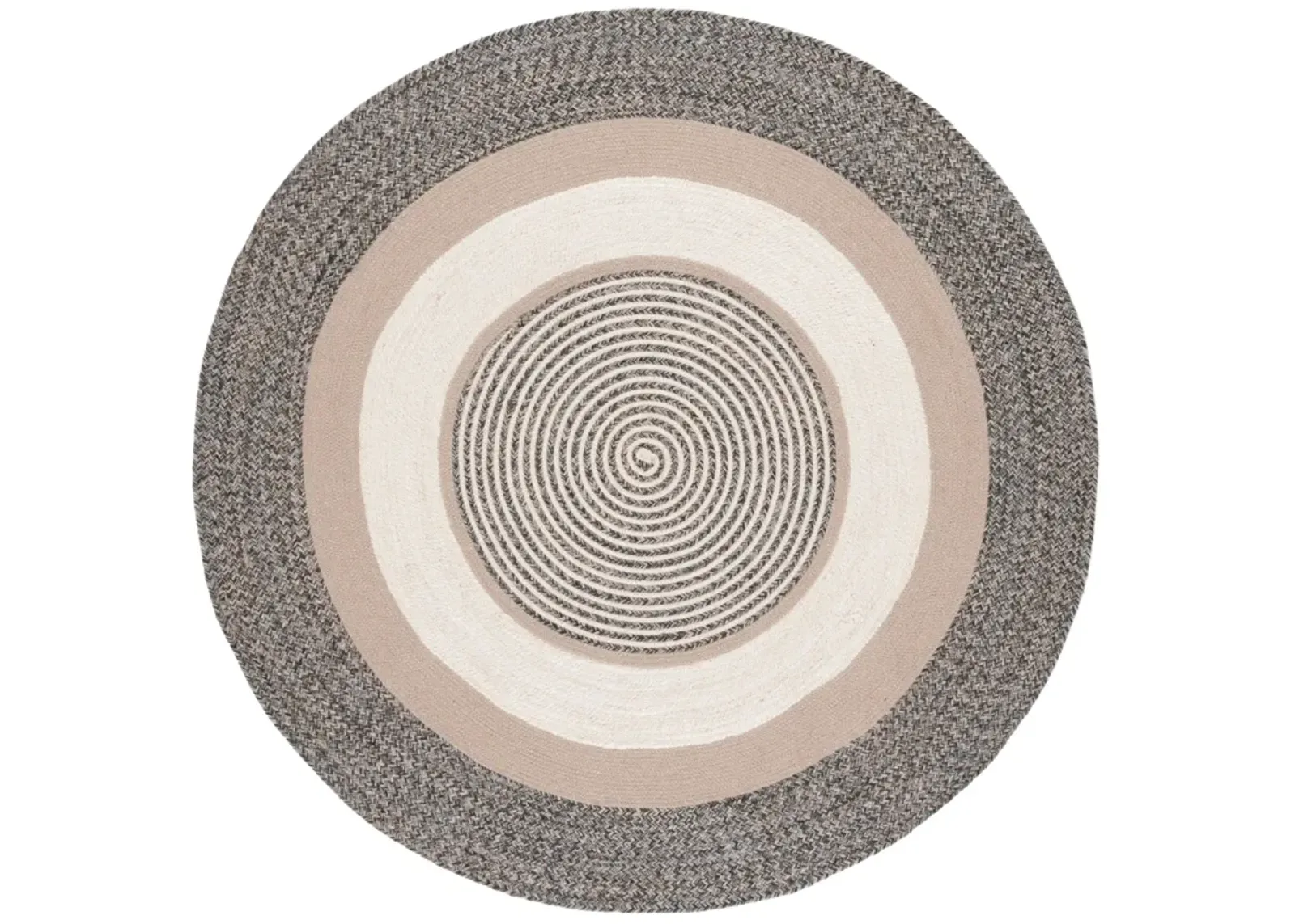 BRAIDED 758 BLUE  5' x 5' Round Round Rug