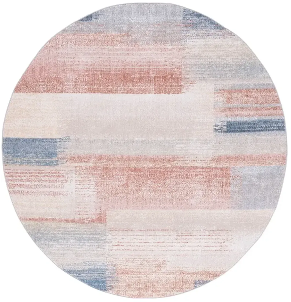 BLAIR WASHABLE 216 Blue 6'-7' X 6'-7' Round Round Rug