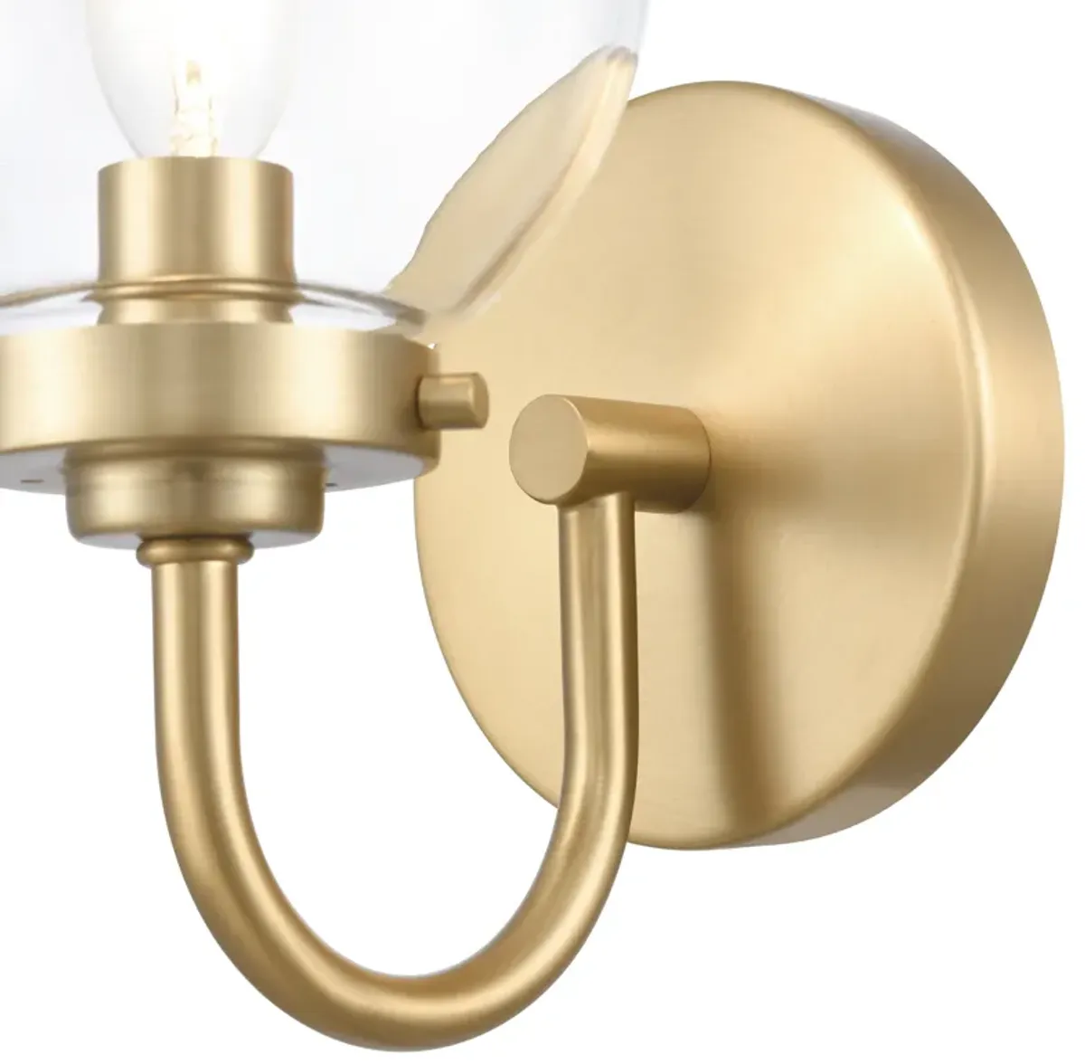 Fairbanks 8.5'' High 1-Light Sconce - Brushed Gold and Clear