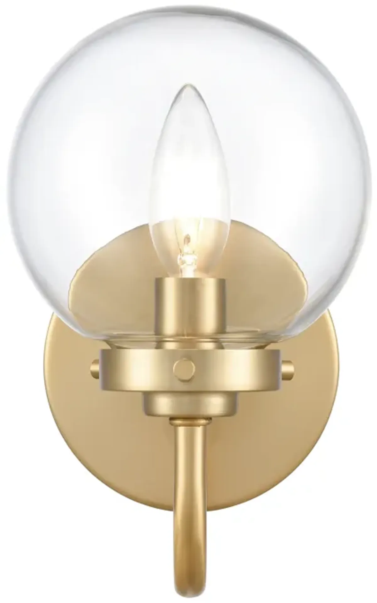 Fairbanks 8.5'' High 1-Light Sconce - Brushed Gold and Clear