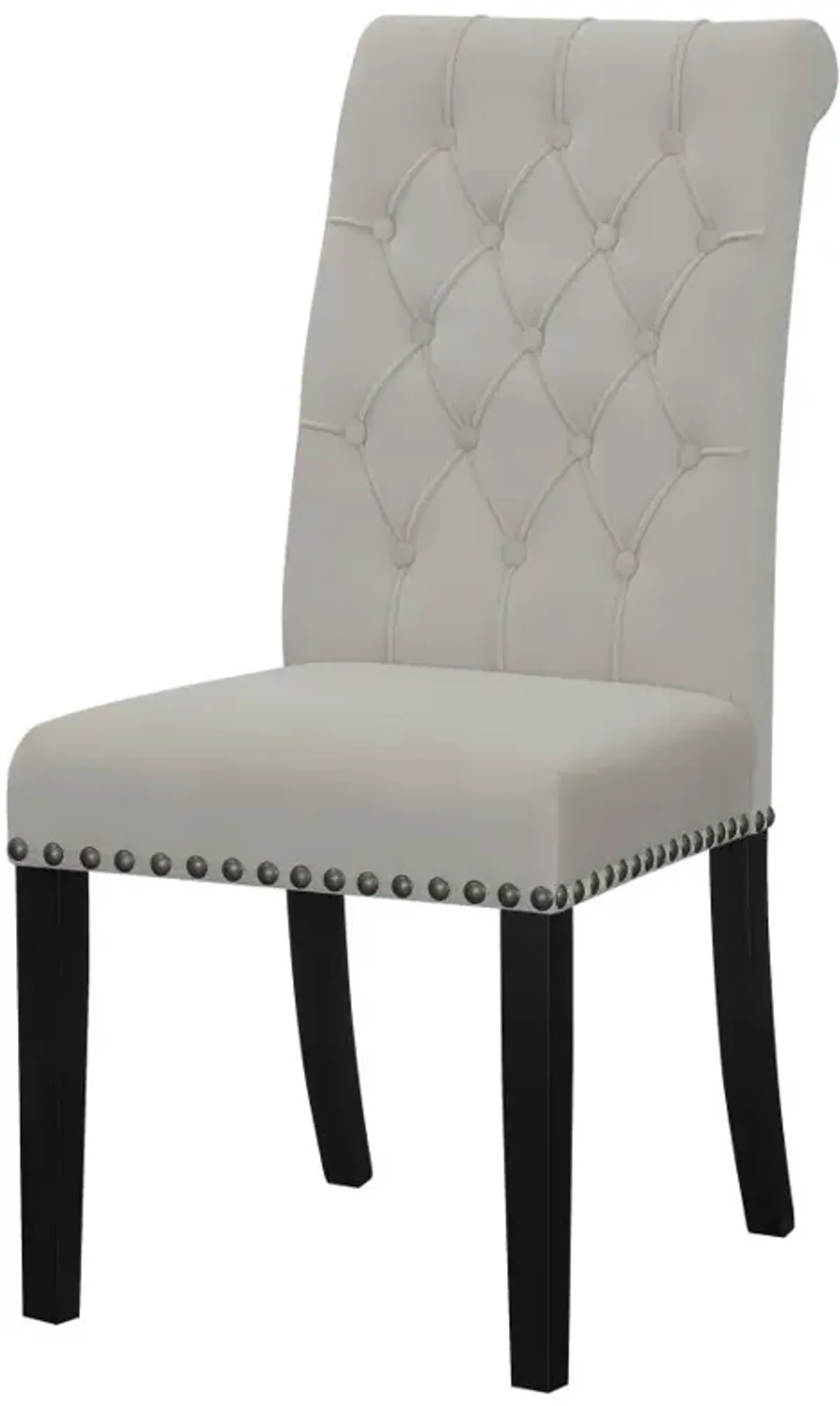 Alana Upholstered Tufted Side Chairs with Nailhead Trim (Set of 2)