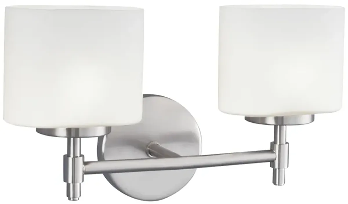 Moderne 2-Light Vanity Sconce - Chrome