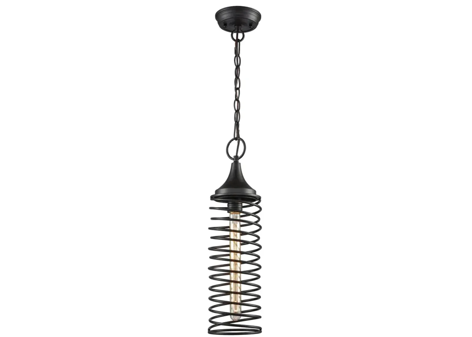 Spring 5" Wide 1-Light Mini Pendant - Oil Rubbed Bronze