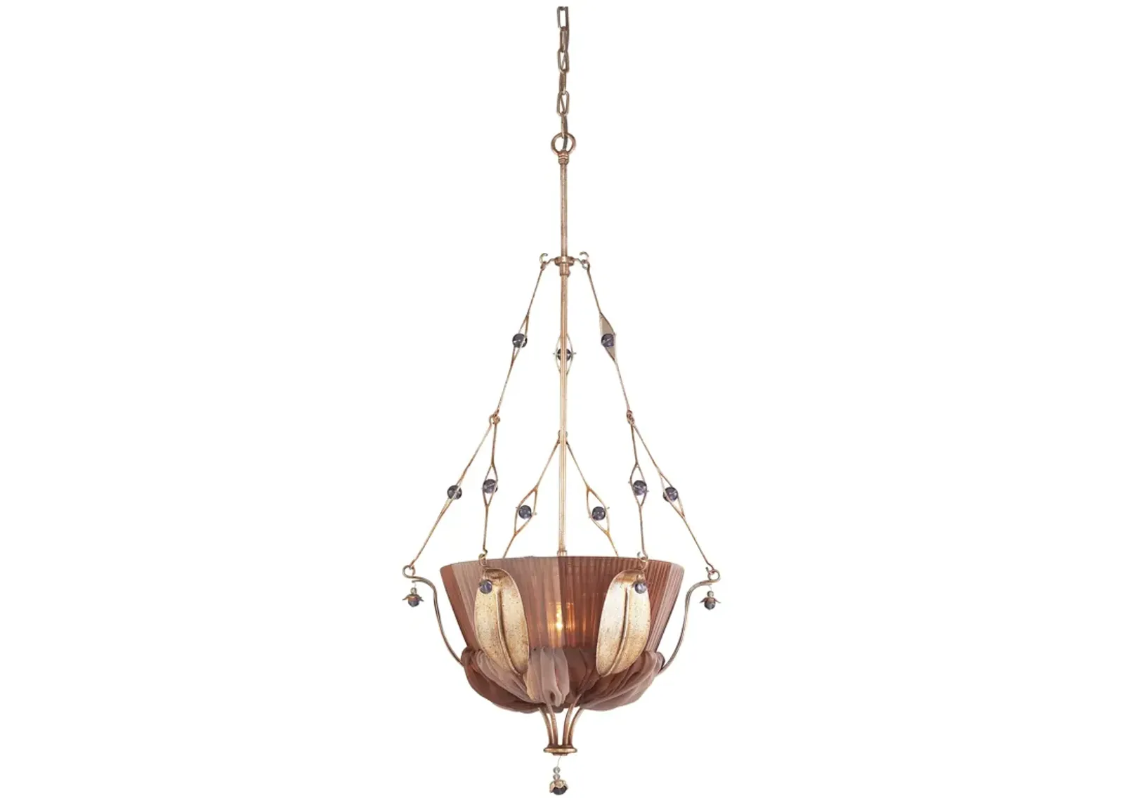 OLIVISSA COLLECTION 1-LIGHT PENDANT in A BRONZED SILVER FINISH ---