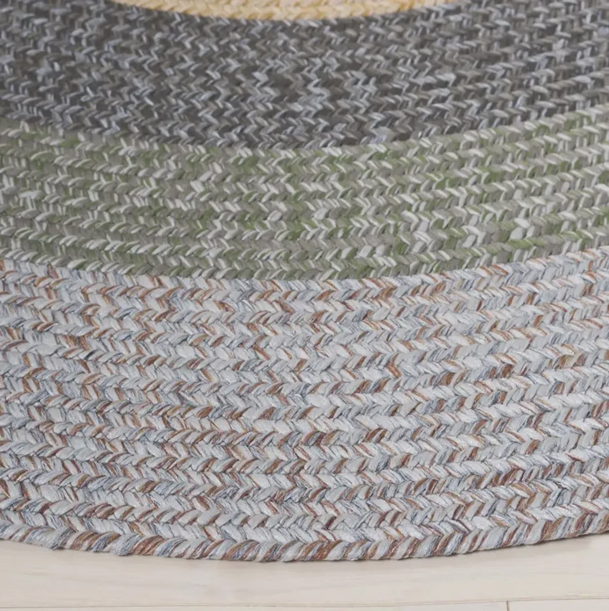 BRAIDED Hand Woven 3' x 3' Round area rug