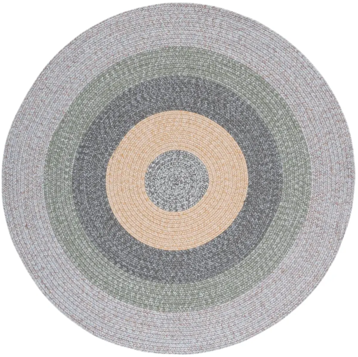 BRAIDED Hand Woven 3' x 3' Round area rug