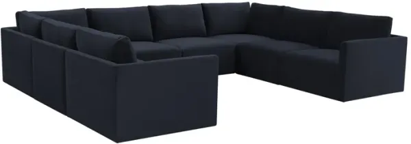 Willow Navy Modular Large U Sectional