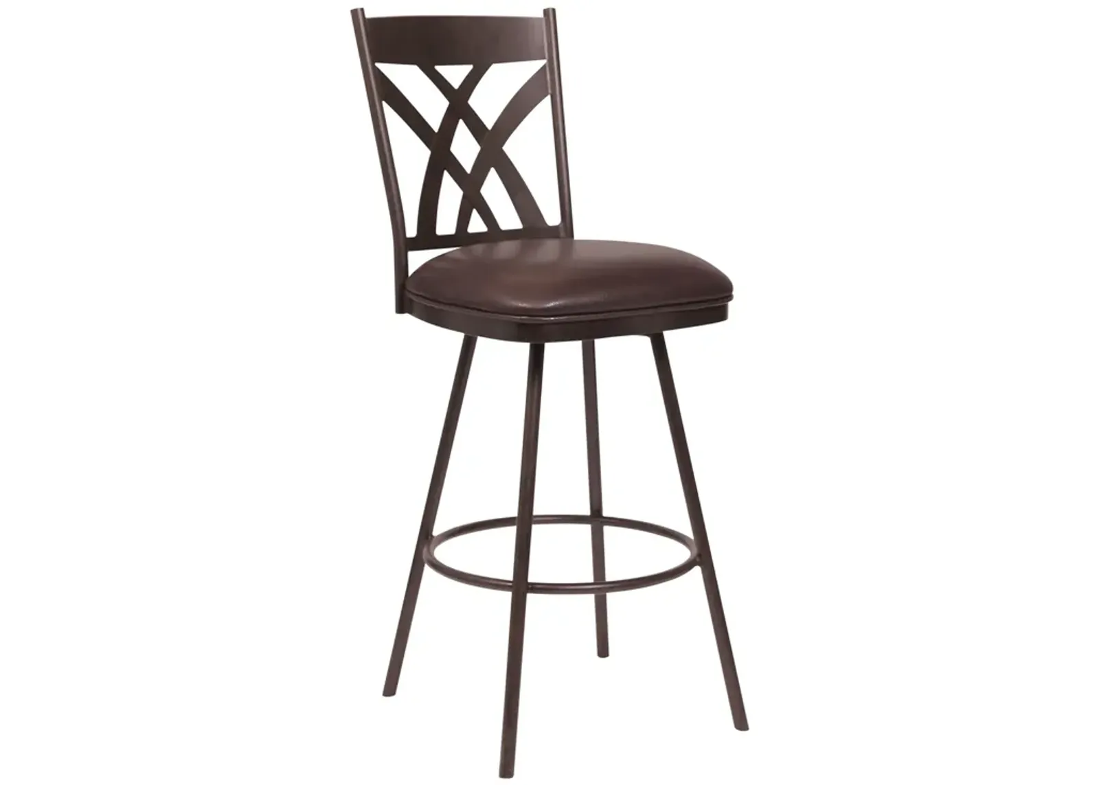 Dover 26" Counter Height Barstool in Auburn Bay and Brown Faux Leather