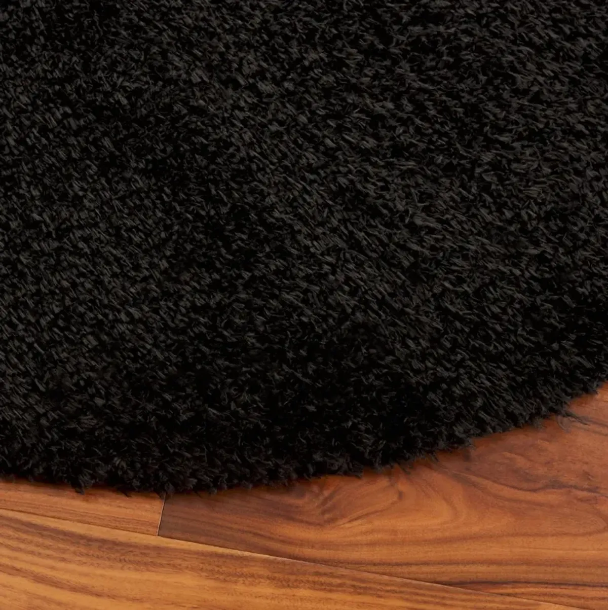 LINDSAY SHAG 560 BLACK 6'-7' x 6'-7' Round Round Rug