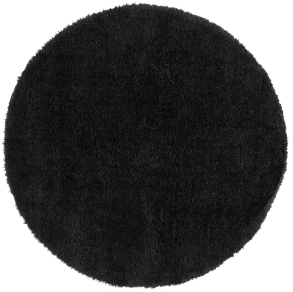 LINDSAY SHAG 560 BLACK 6'-7' x 6'-7' Round Round Rug