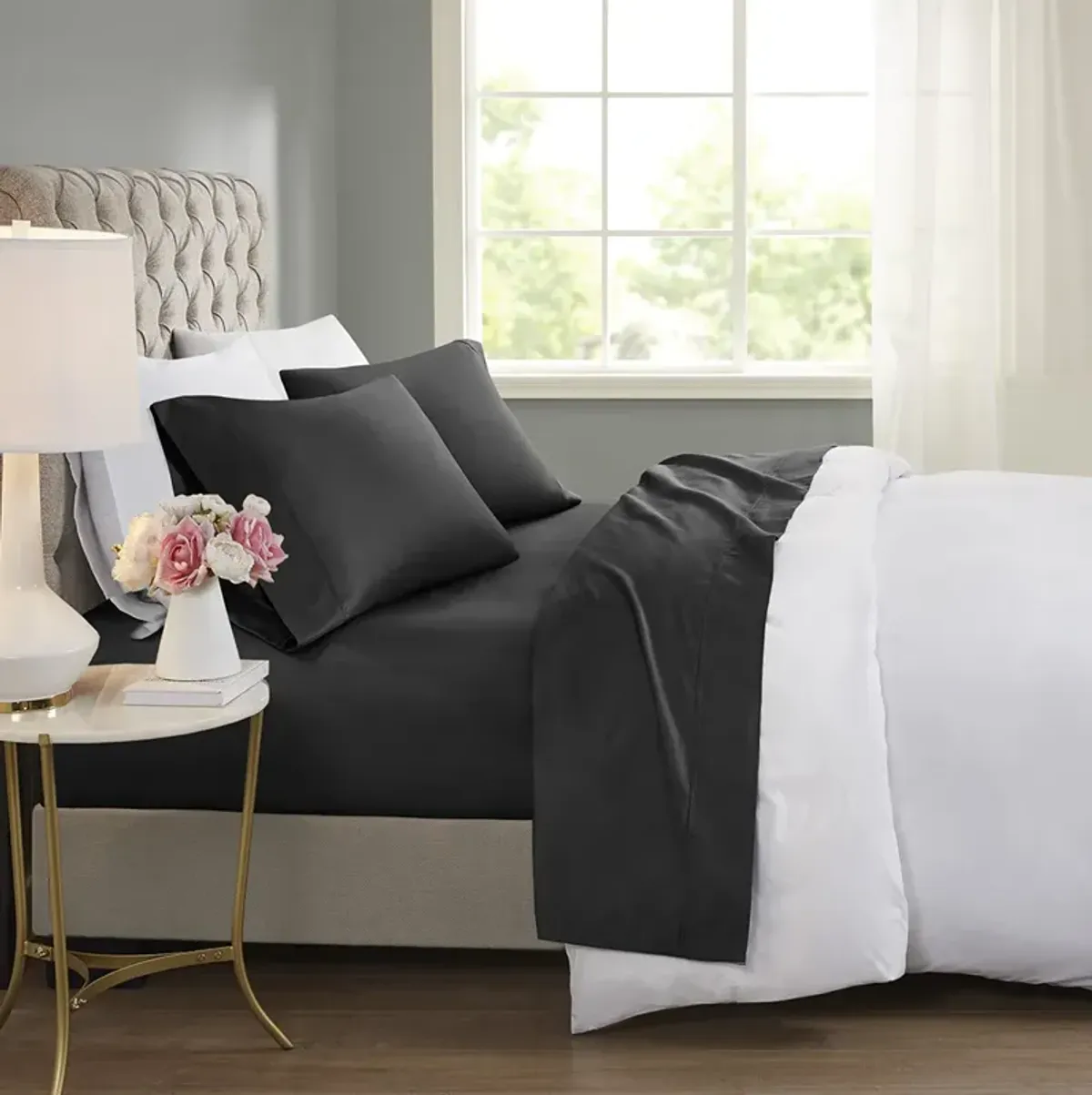 Cooling Cotton Blend 4 PC Sheet Set