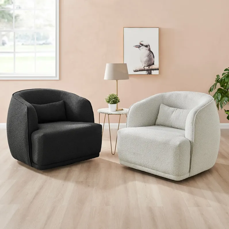 Steward Boucle Swivel Accent Chair