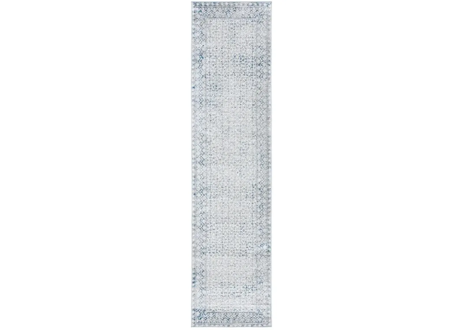 Brentwood 899 Ivory / Light Grey 2' X 14' Runner Powerloomed Rug