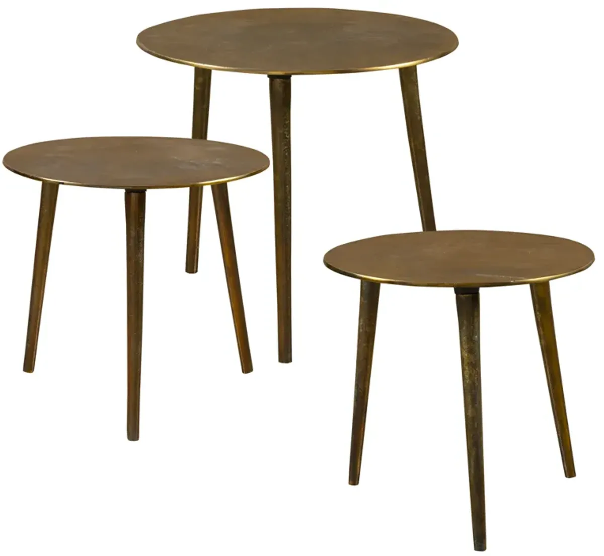 Kasai Gold Coffee Tables, S/3