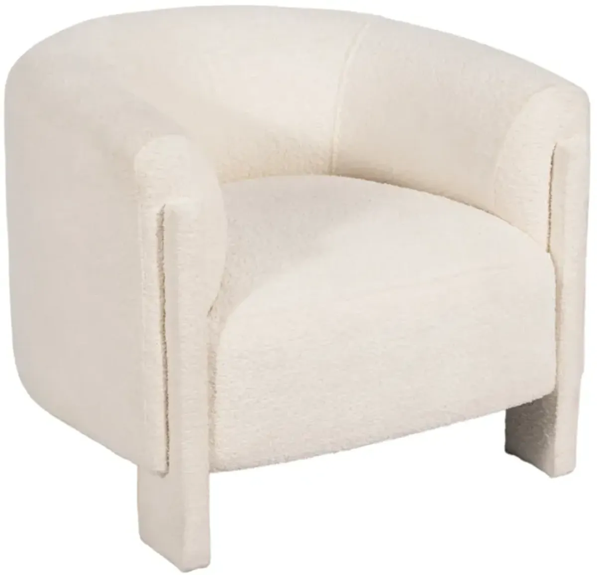 Roundback Accent Chair, Ivory