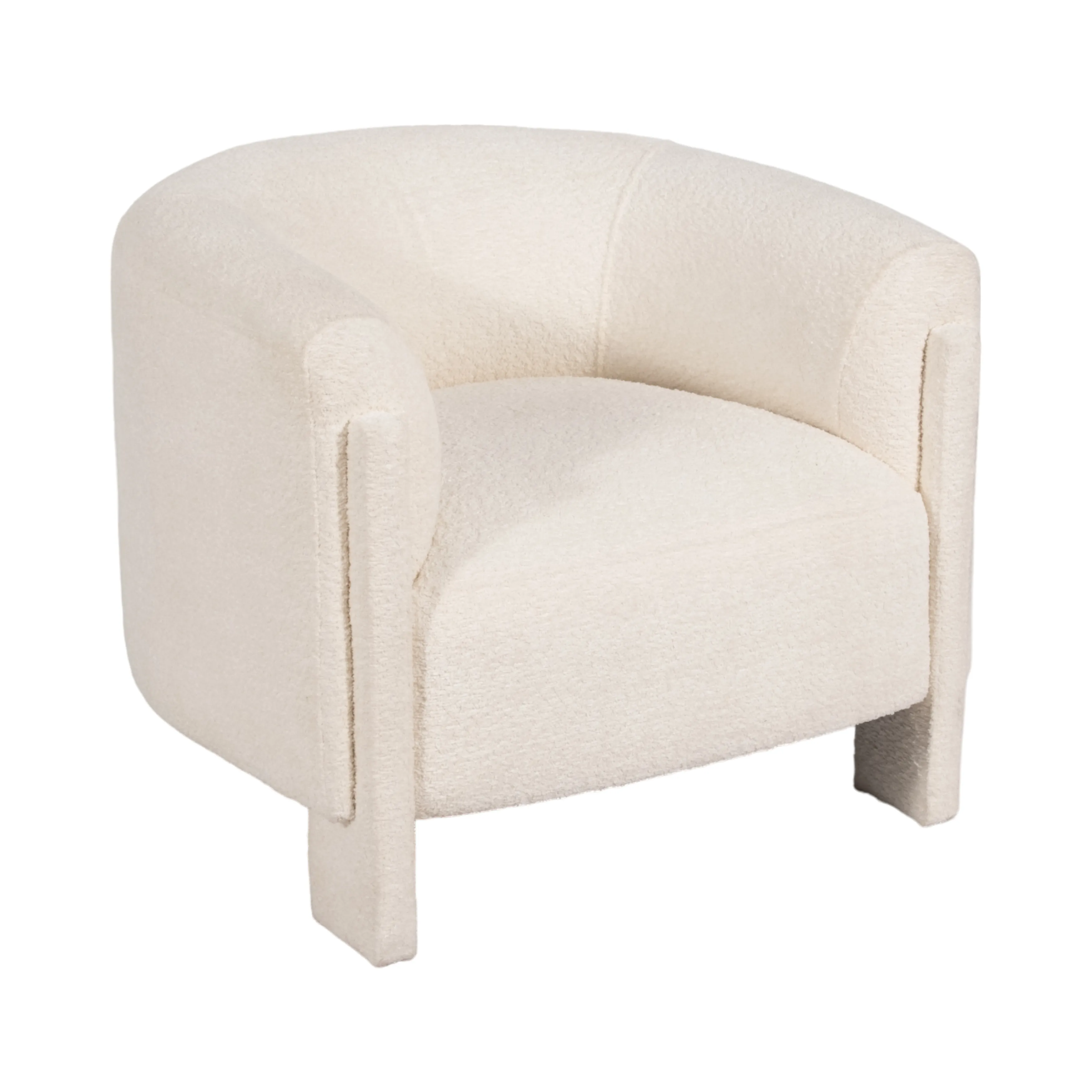 Roundback Accent Chair, Ivory