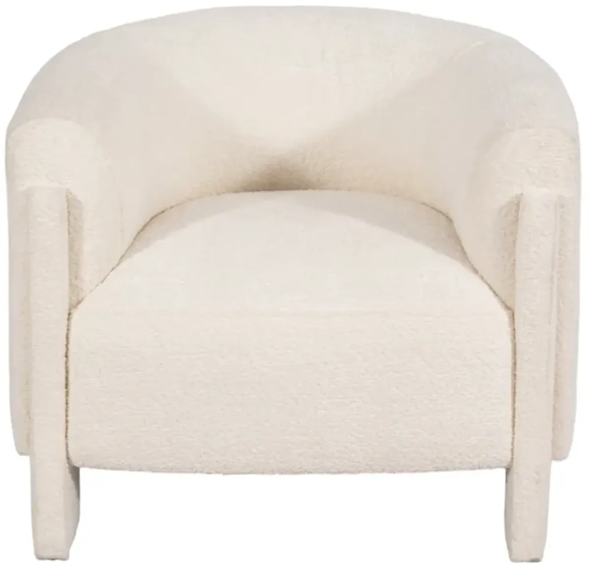 Roundback Accent Chair, Ivory