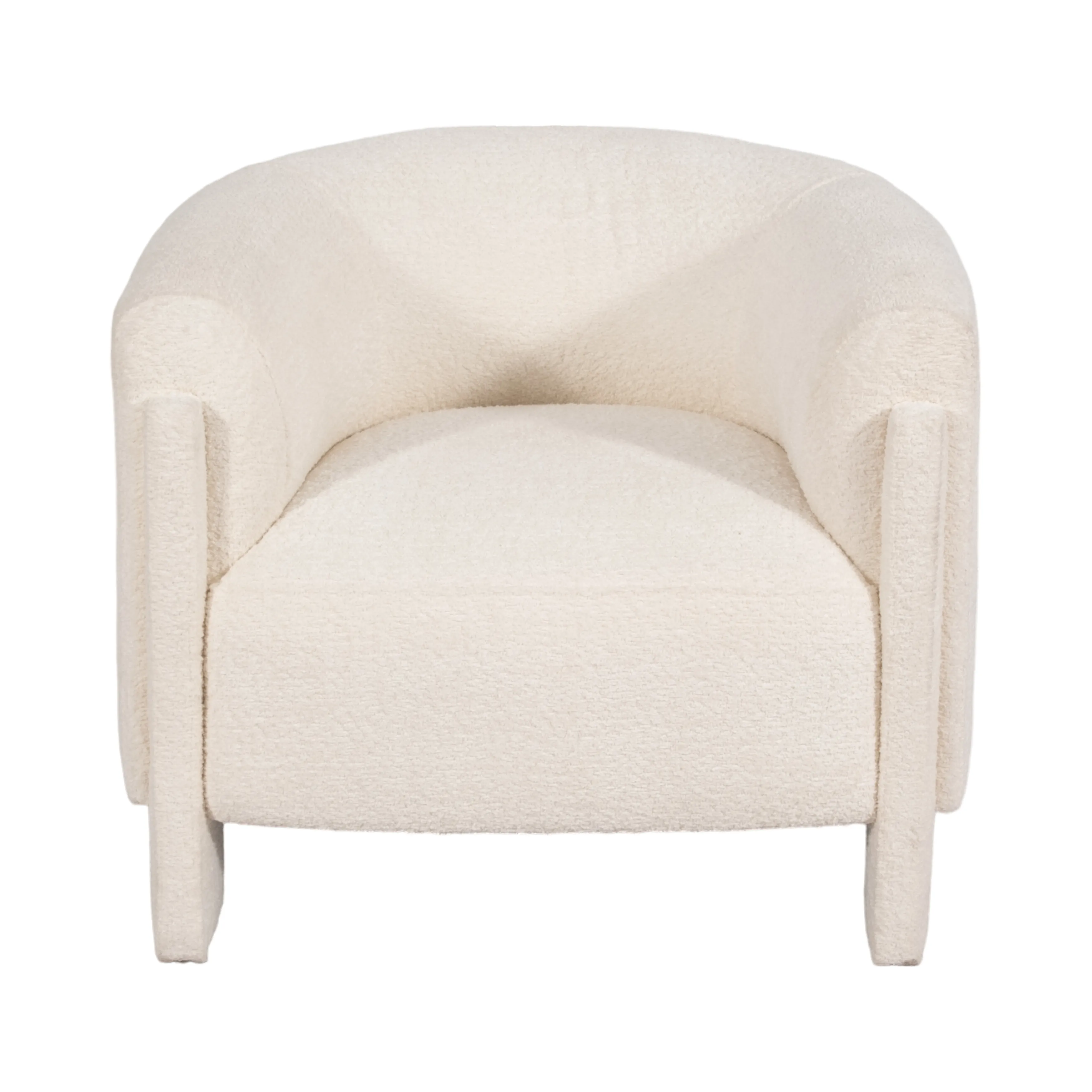 Roundback Accent Chair, Ivory