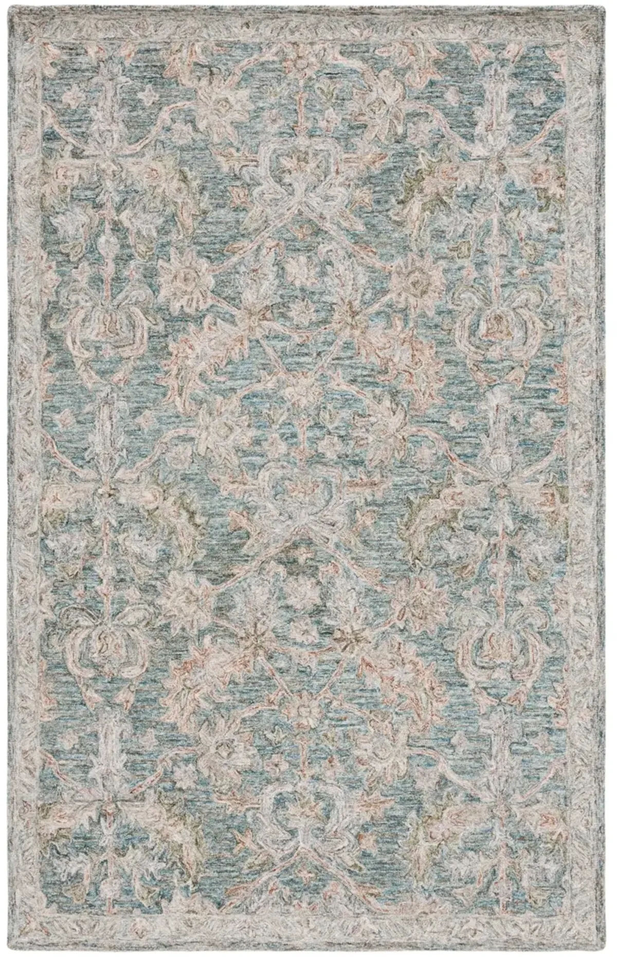METRO 752 TEAL  4' x 6' Small Rectangle Rug