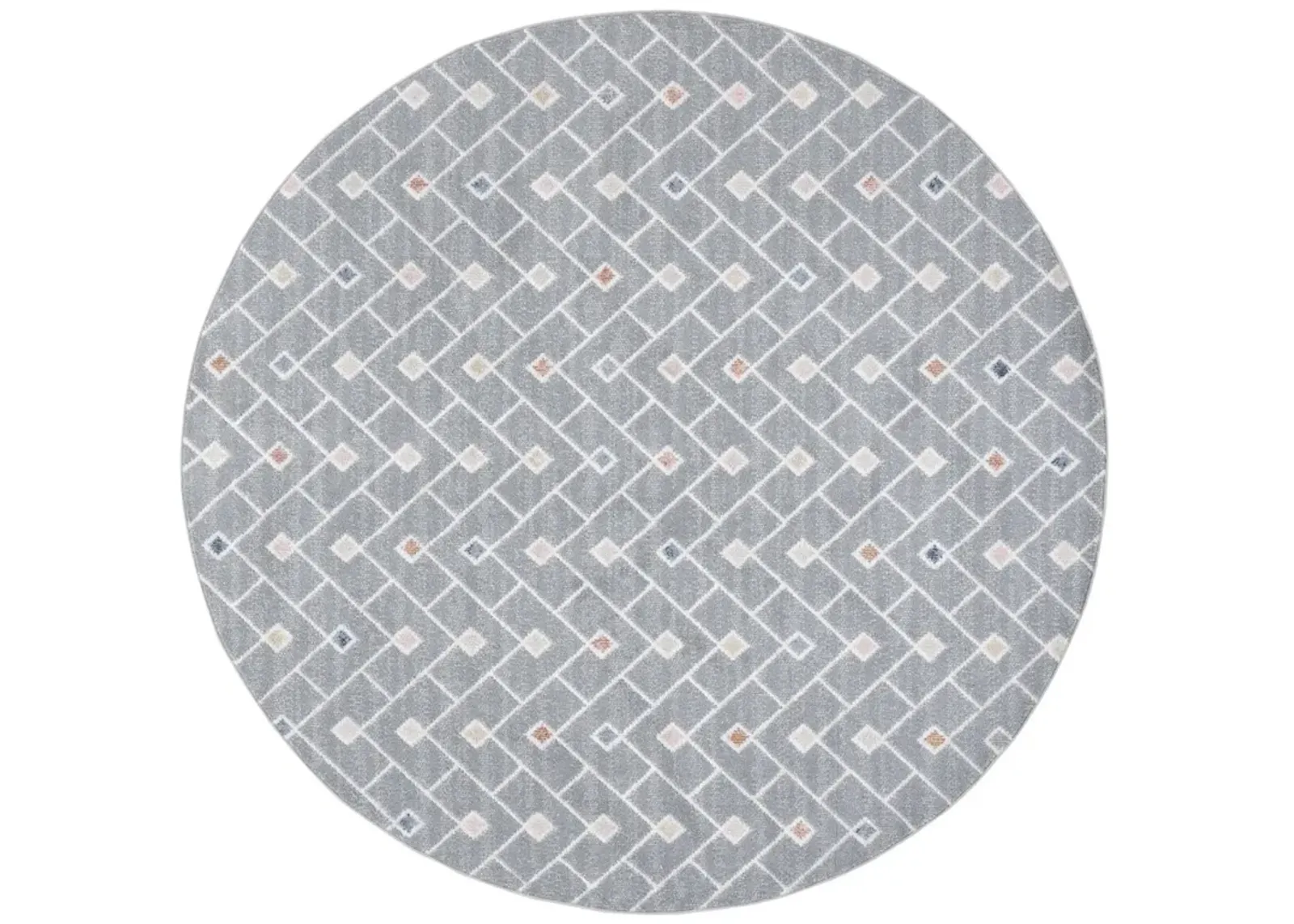 BLAIR WASHABLE 230 Grey 6'-7' X 6'-7' Round Round Rug