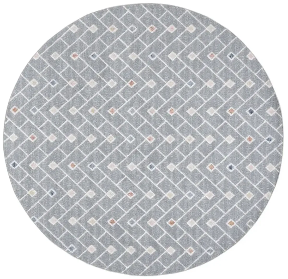 BLAIR WASHABLE 230 Grey 6'-7' X 6'-7' Round Round Rug