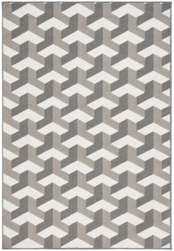 PYRAMID 246 GREY  9' x 12' Large Rectangle Rug