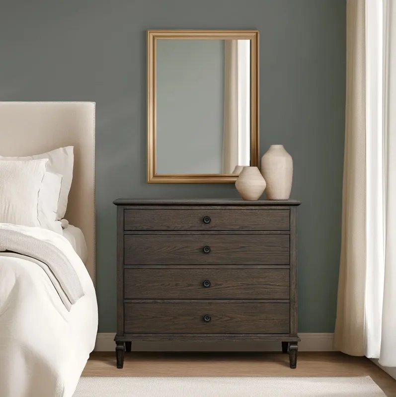 4-drawer wood dresser (40")