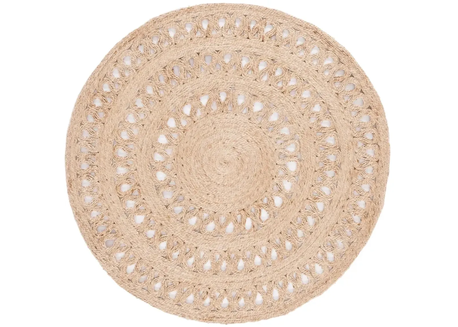 NATURAL FIBER 242 NATURAL 3' x 3' Round Round Rug