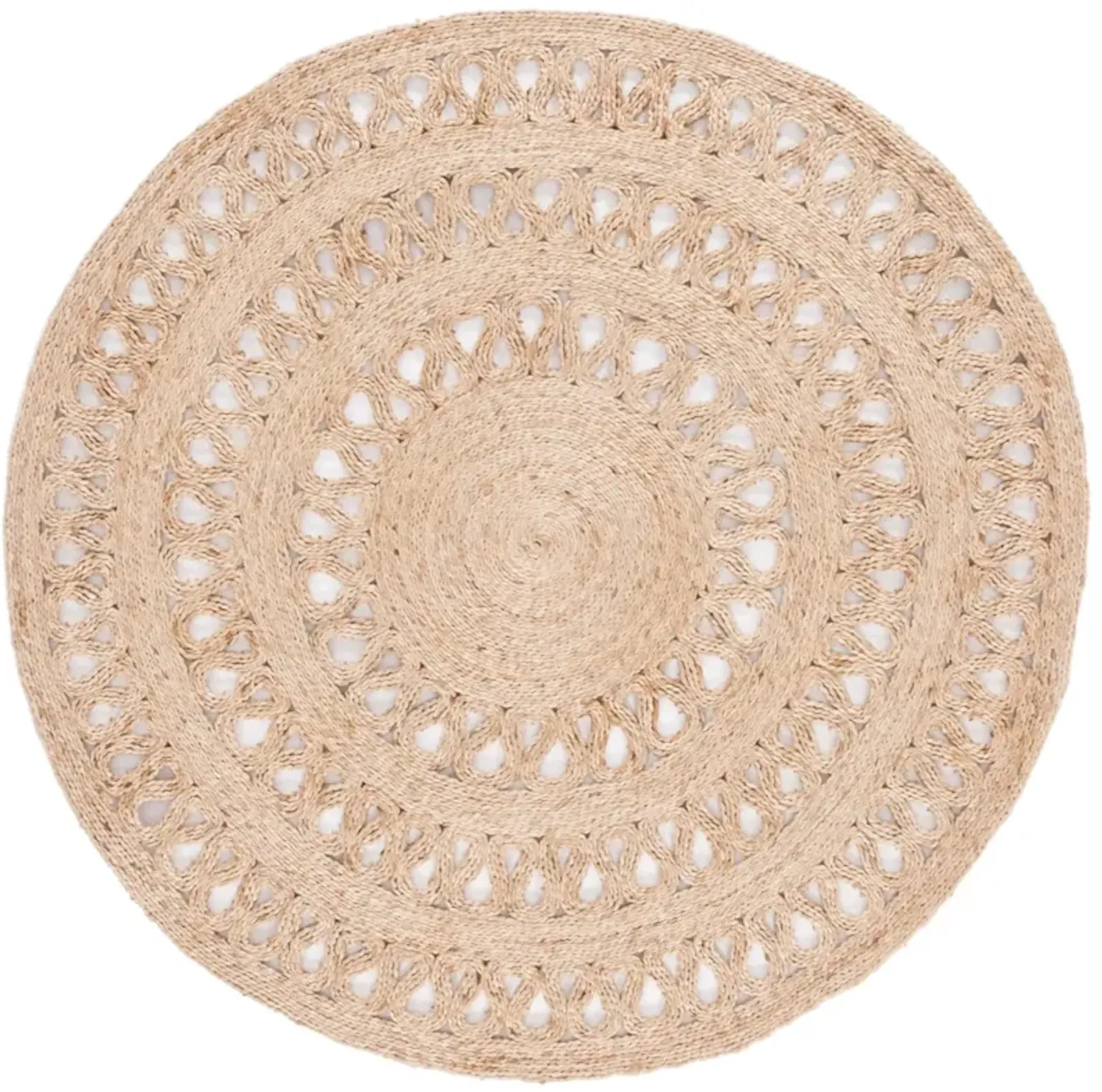 NATURAL FIBER 242 NATURAL 3' x 3' Round Round Rug