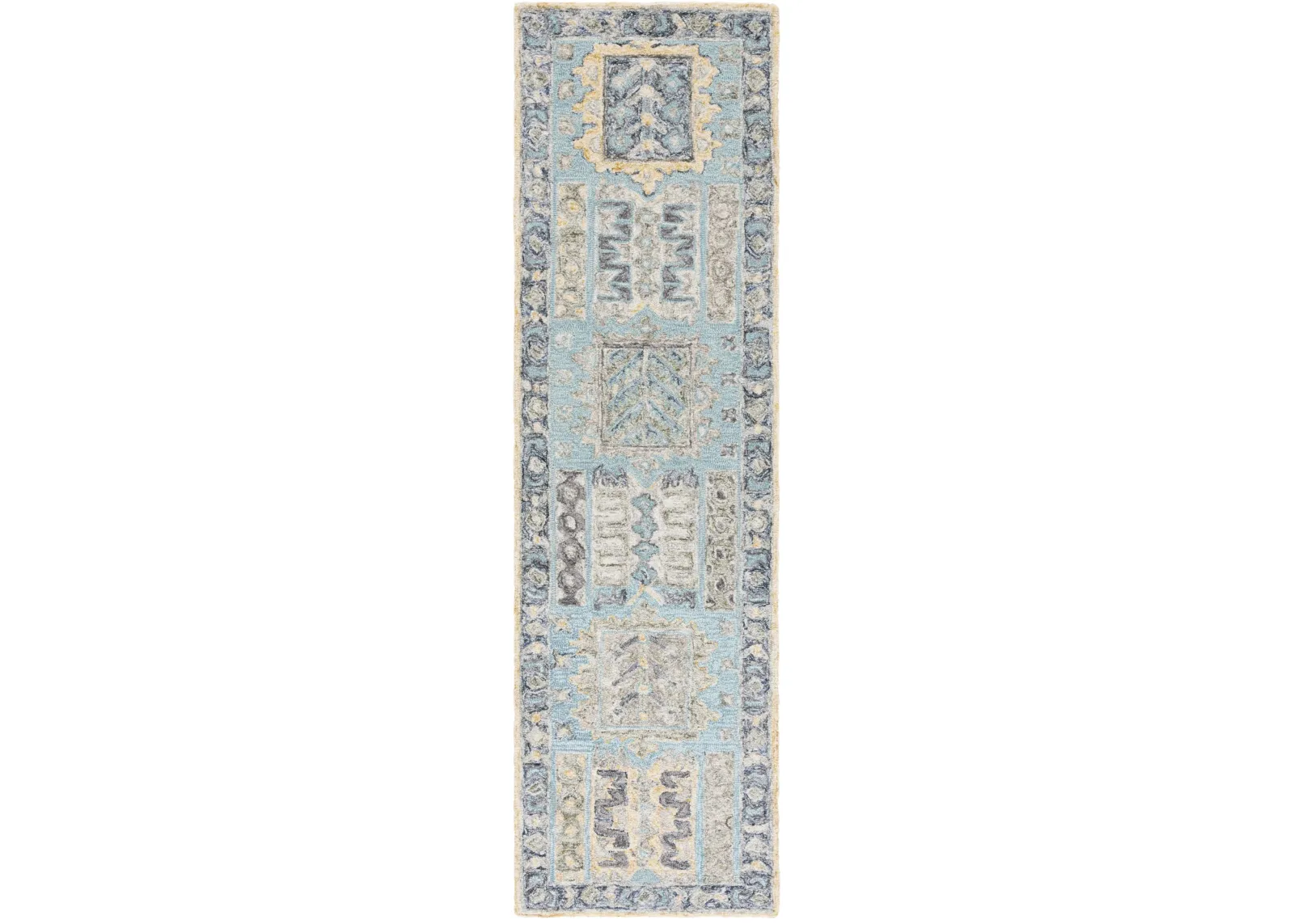 METRO 753 TEAL  2'-3' x 8' Runner Rug