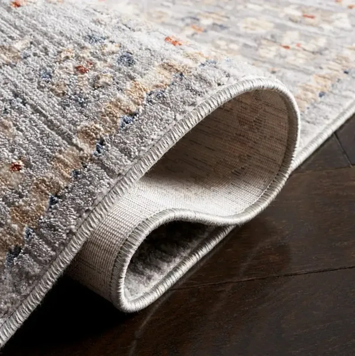 HARLOW 164 Grey  2' X 8' Runner Rug