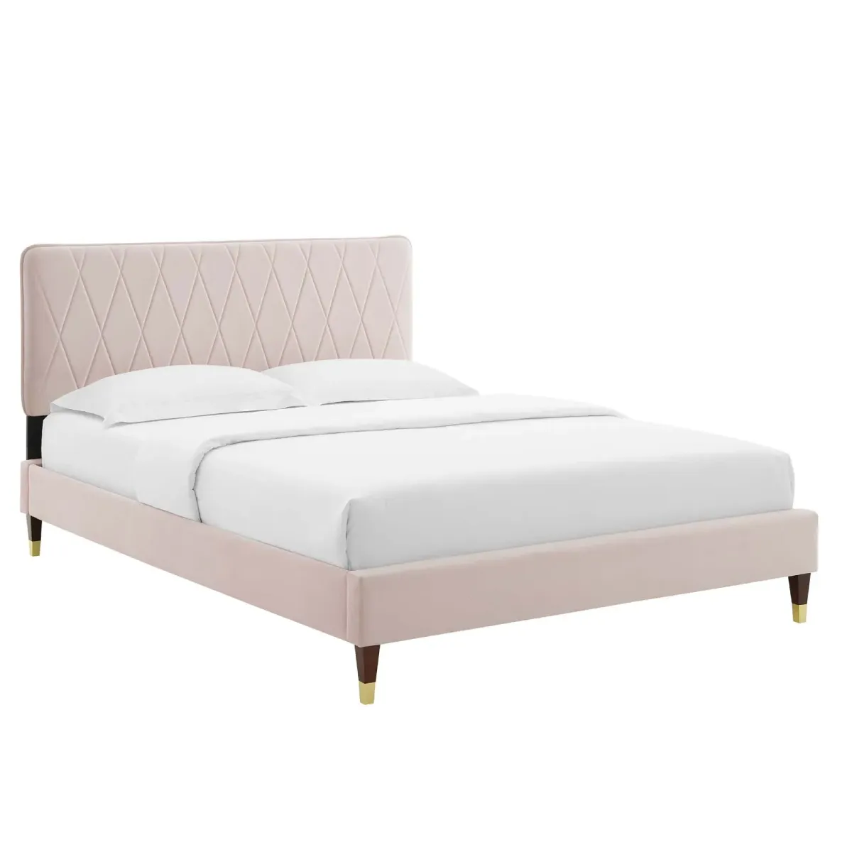 Phillipa Performance Velvet King Platform Bed