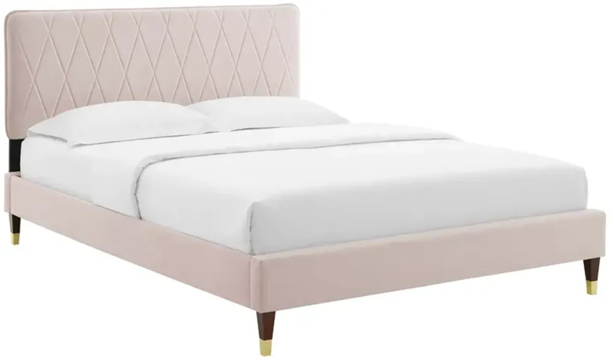 Phillipa Performance Velvet King Platform Bed