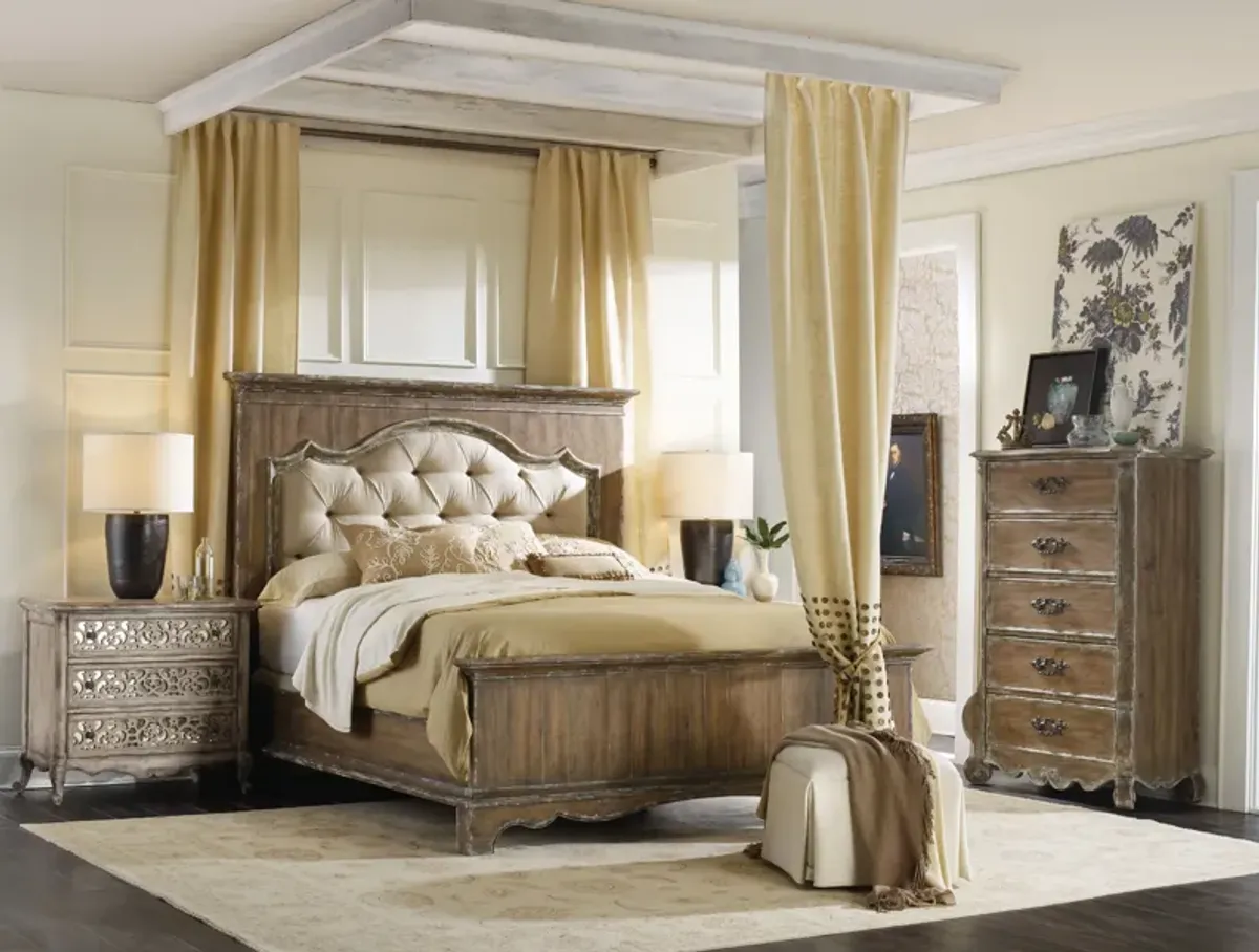 Chatelet California King Upholstered Mantle Panel Bed