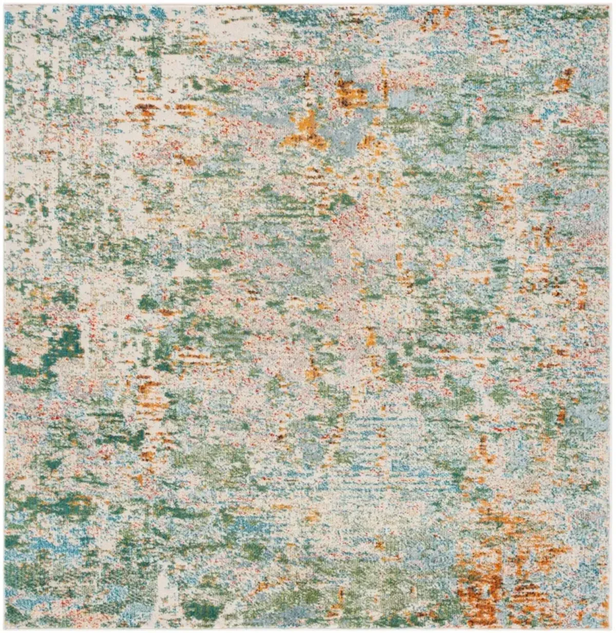 MADISON 457 GREEN  6'-7' x 6'-7' Square Square Rug