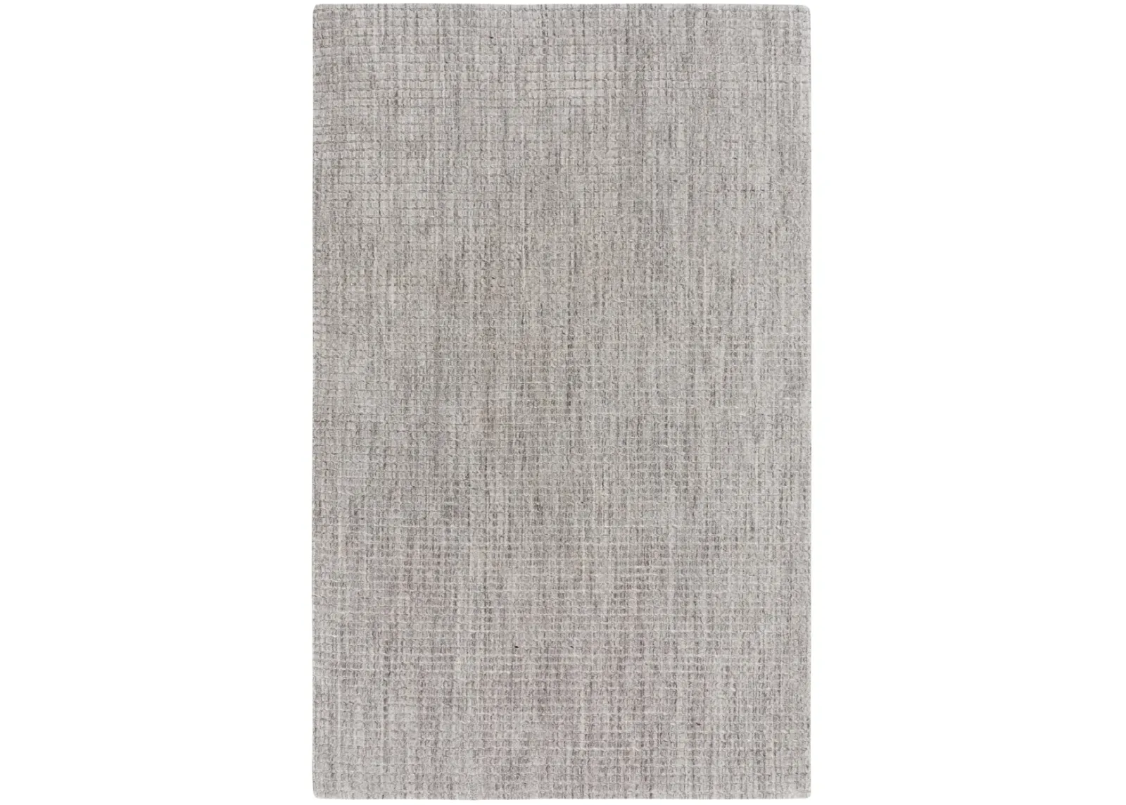 Cable Gray Solid Wool 5' x 7'6" Rectangle Rug