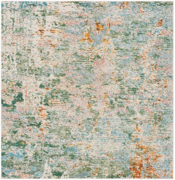 MADISON 457 GREEN  6'-7' x 6'-7' Square Square Rug