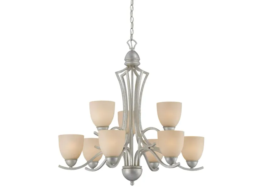 Triton 9-Light Chandelier in Moonlight Silver