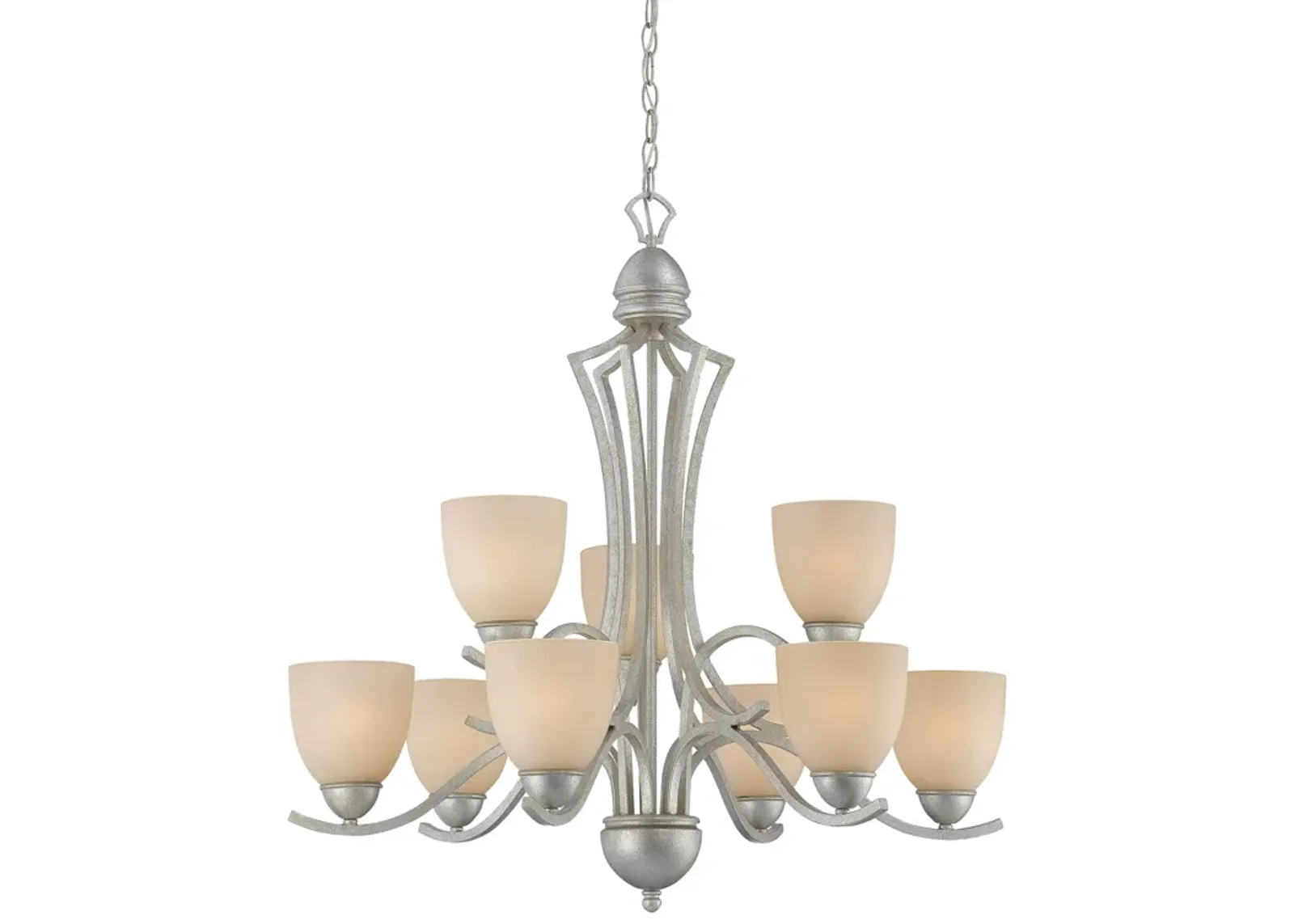 Triton 9-Light Chandelier in Moonlight Silver