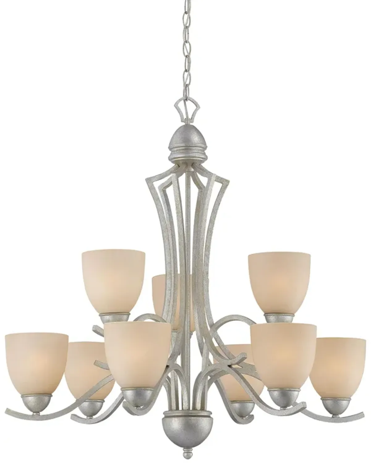 Triton 9-Light Chandelier in Moonlight Silver