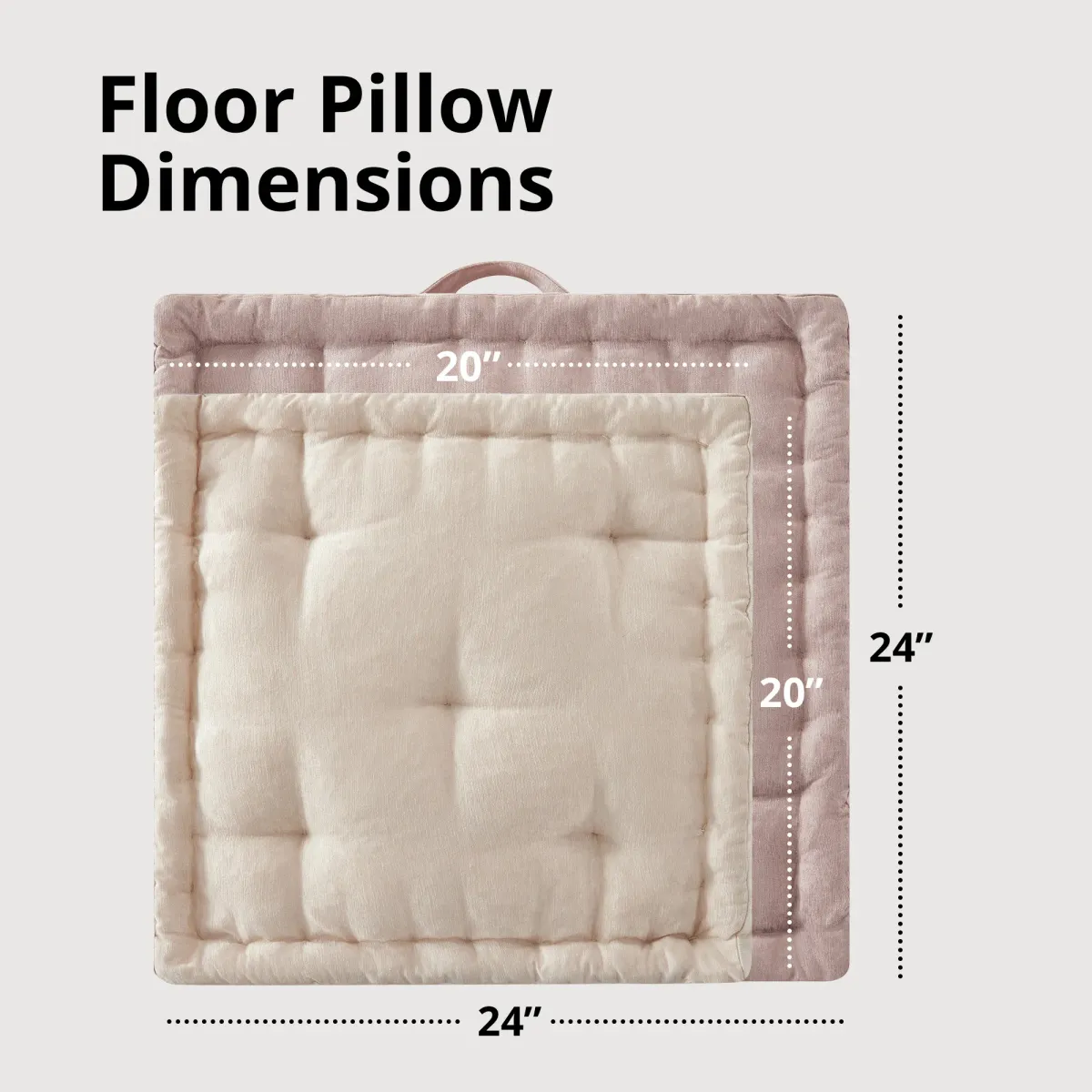 Poly Chenille Square Floor Pillow Cushion