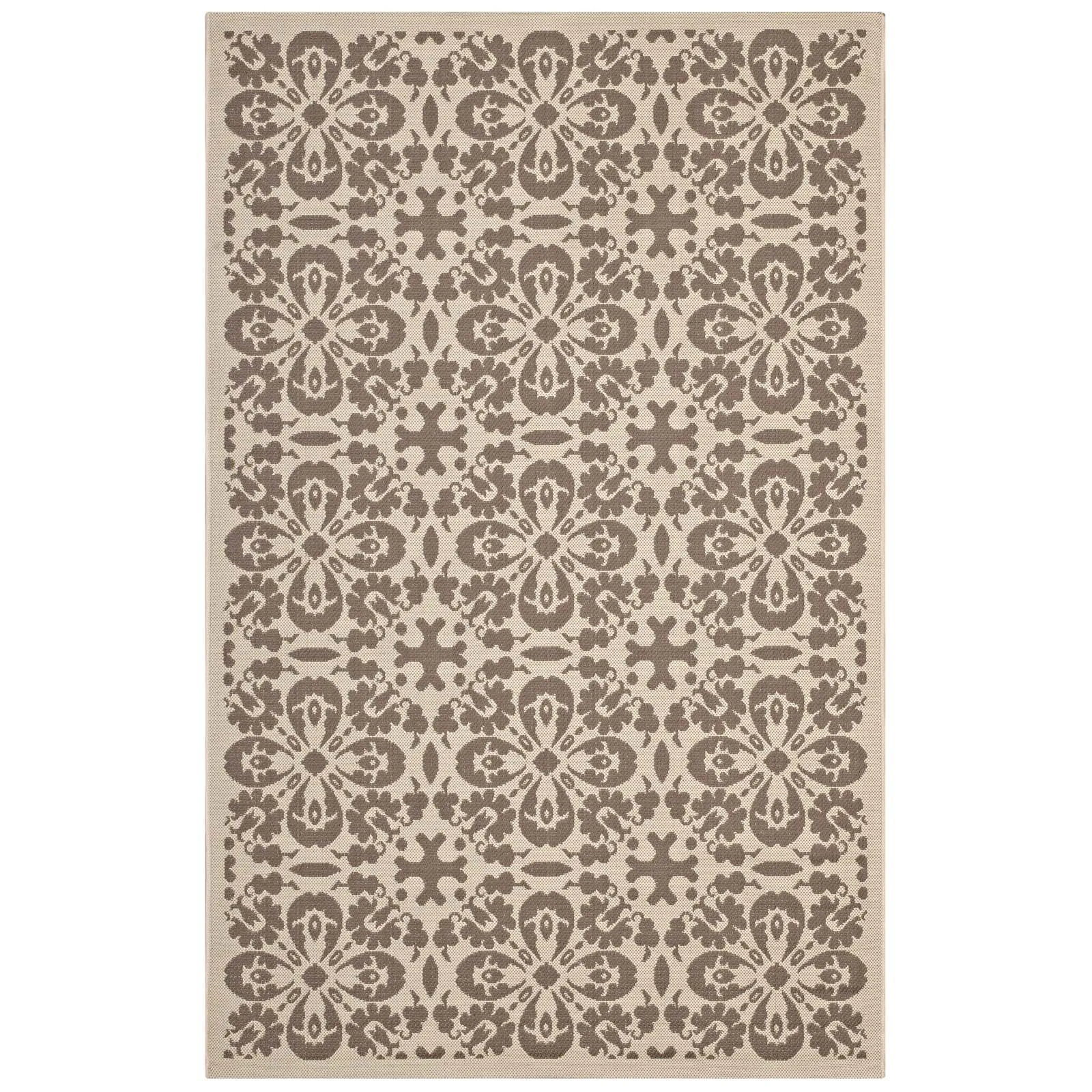 Ariana Vintage Floral Trellis 8x10 Indoor and Outdoor Area Rug