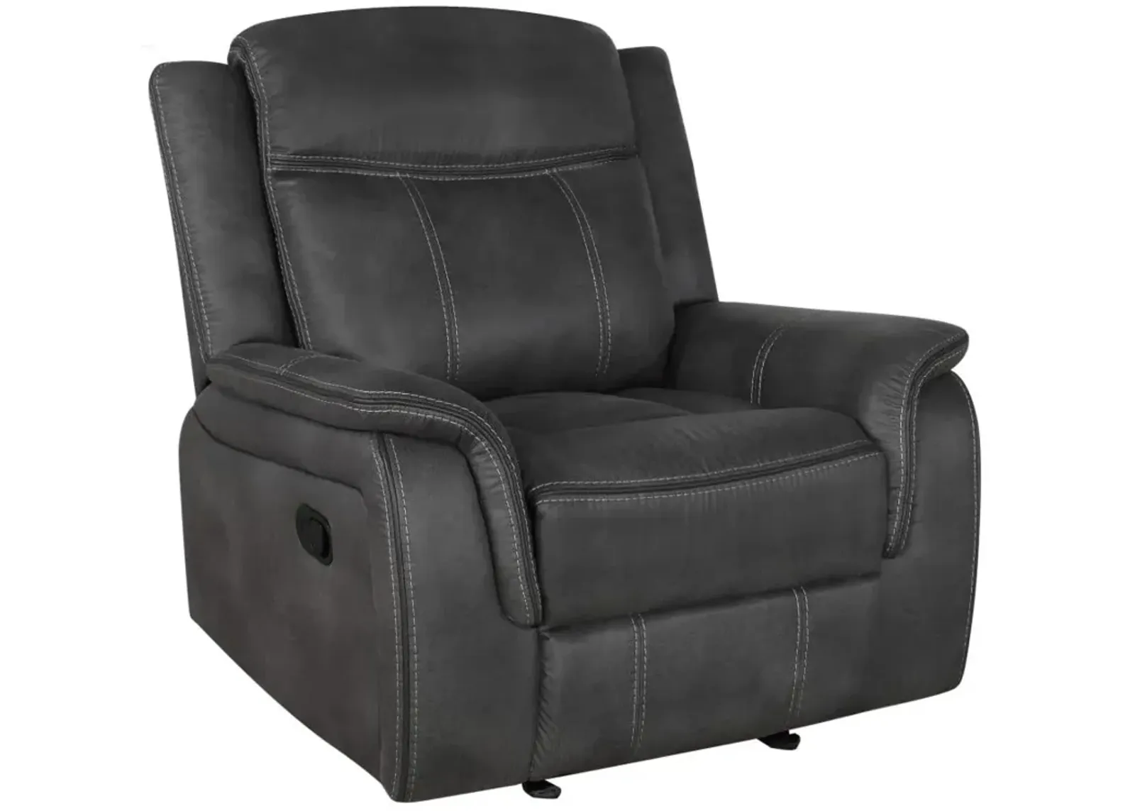 Lawrence Upholstered Tufted Back Glider Recliner