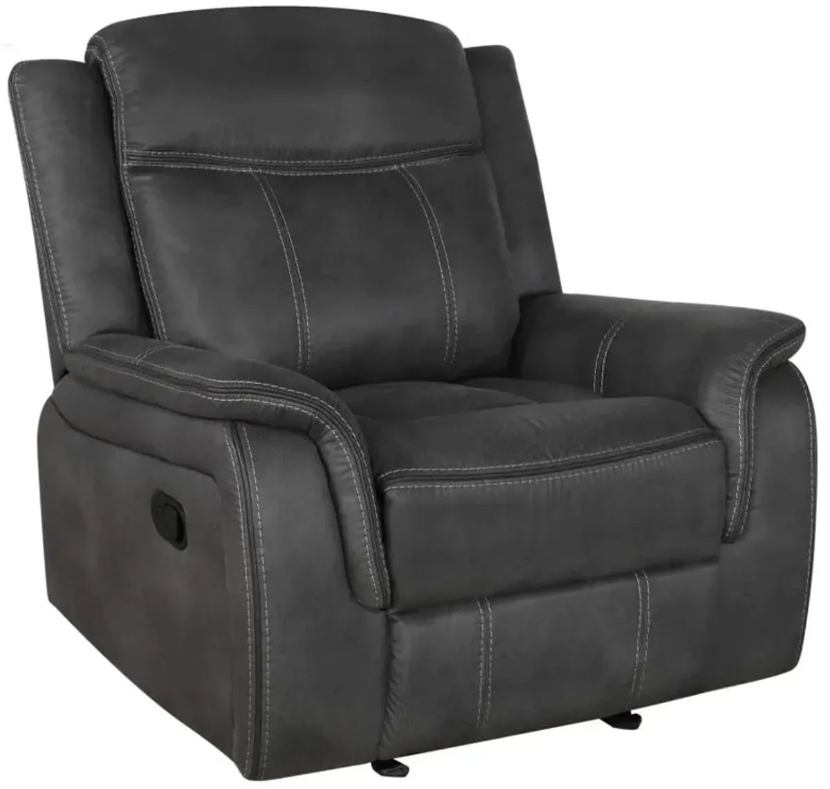 Lawrence Upholstered Tufted Back Glider Recliner