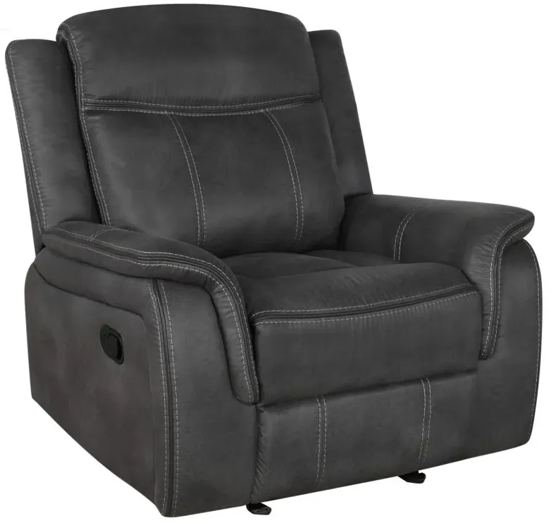 Lawrence Upholstered Tufted Back Glider Recliner