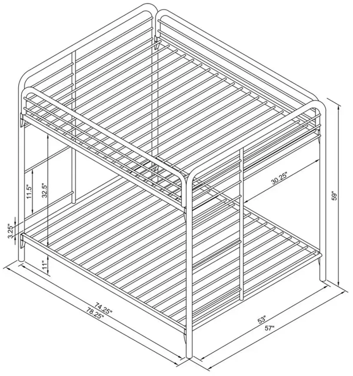 Morgan Full Over Full Bunk Bed Black