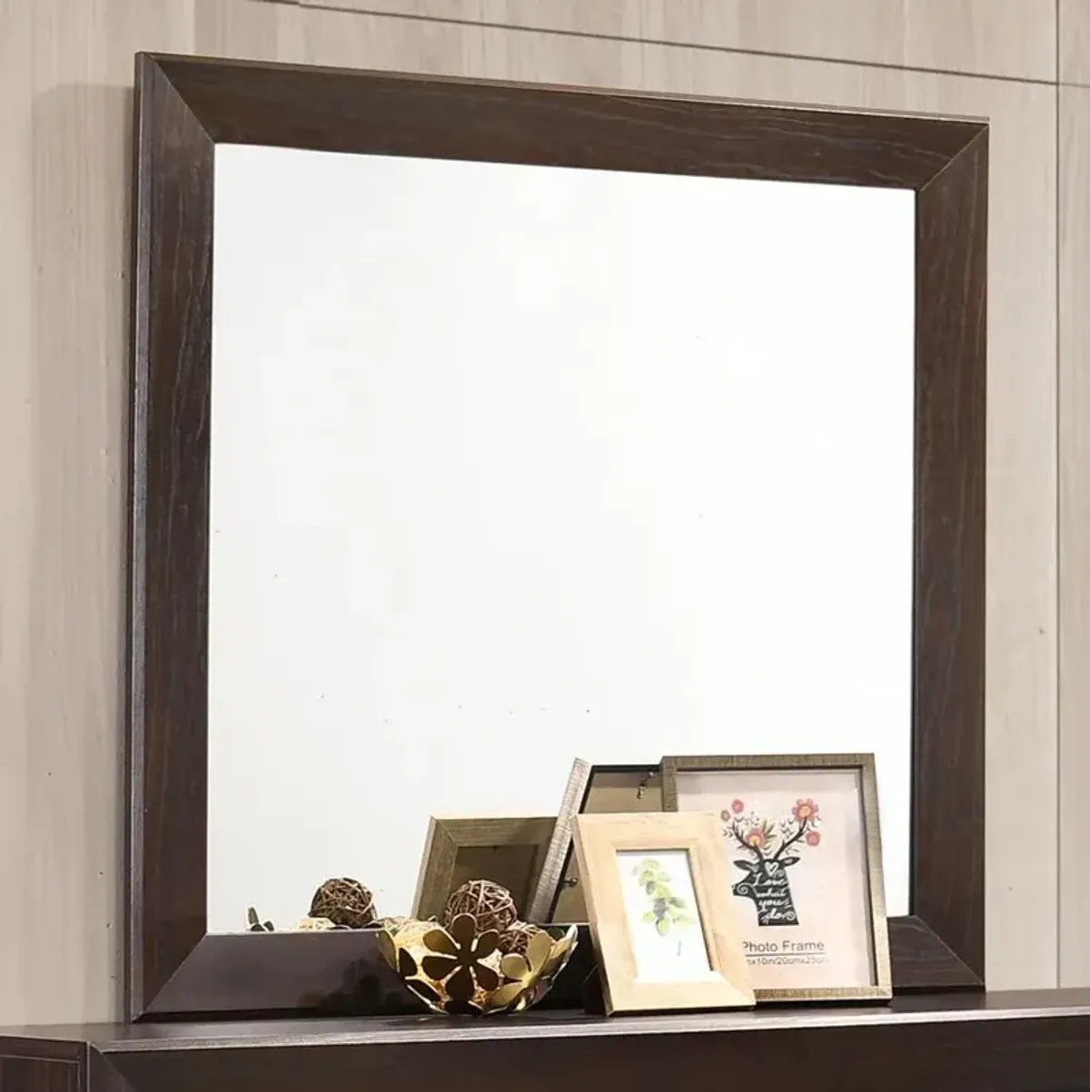 Kauffman Rectangular Dresser Mirror Dark Cocoa